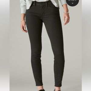 Lucky Brand Mid Rise Ava Super Skinny size 0/25 Black Wash